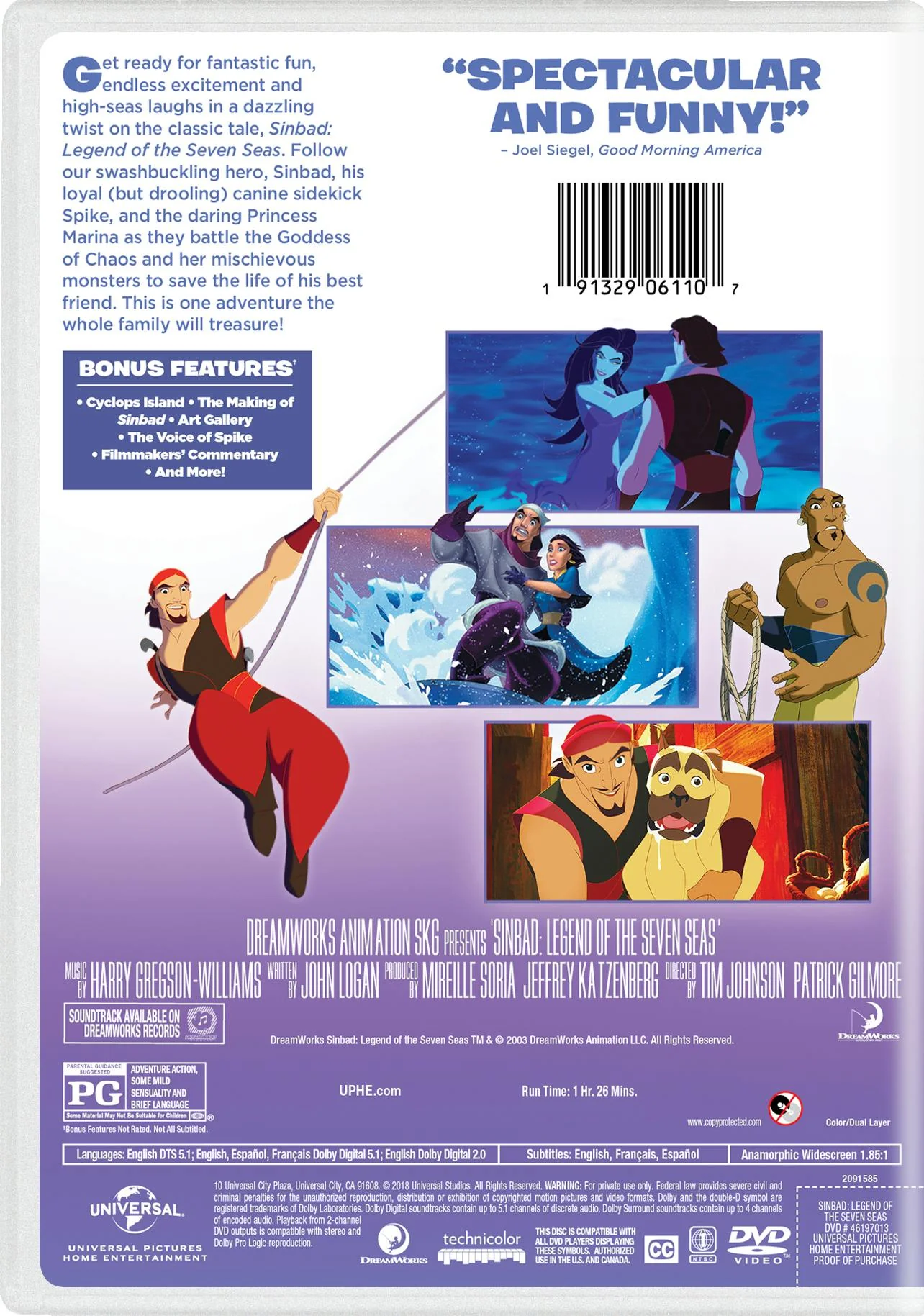 Sinbad: Legend of the Seven Seas (DVD New Box Art) [DVD] - Image 2