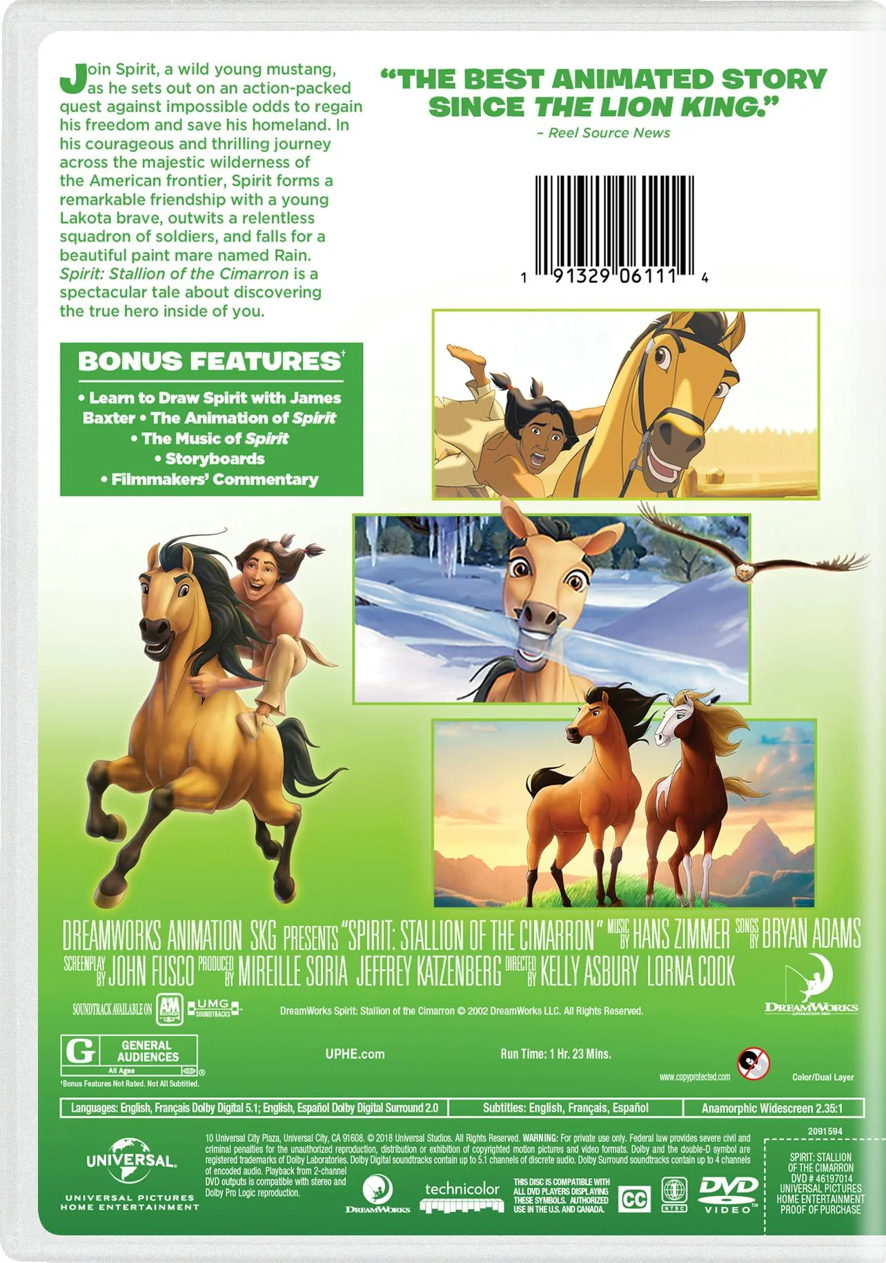 Spirit - Stallion of the Cimarron (DVD New Box Art) [DVD] - Image 2