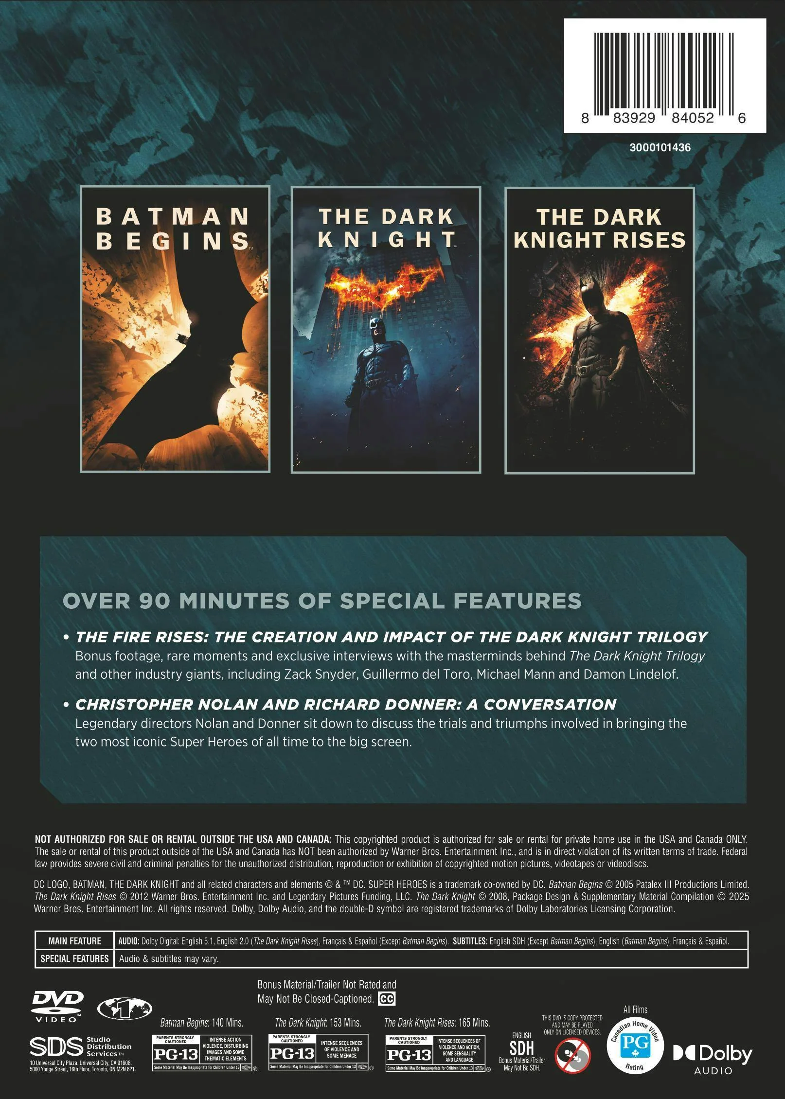 The Dark Knight Trilogy [DVD] - Image 3