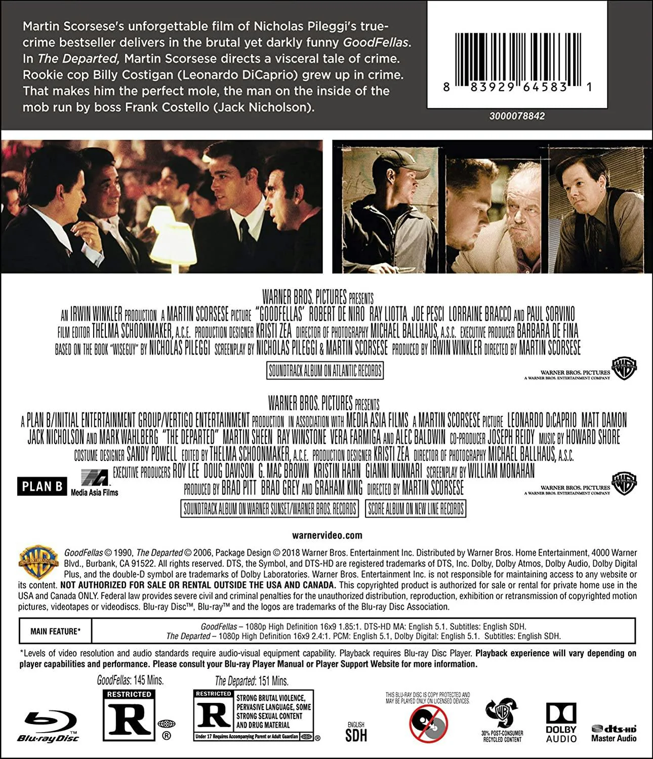 Goodfellas/The Departed (Blu-ray Double Feature) [Blu-ray] - Image 3