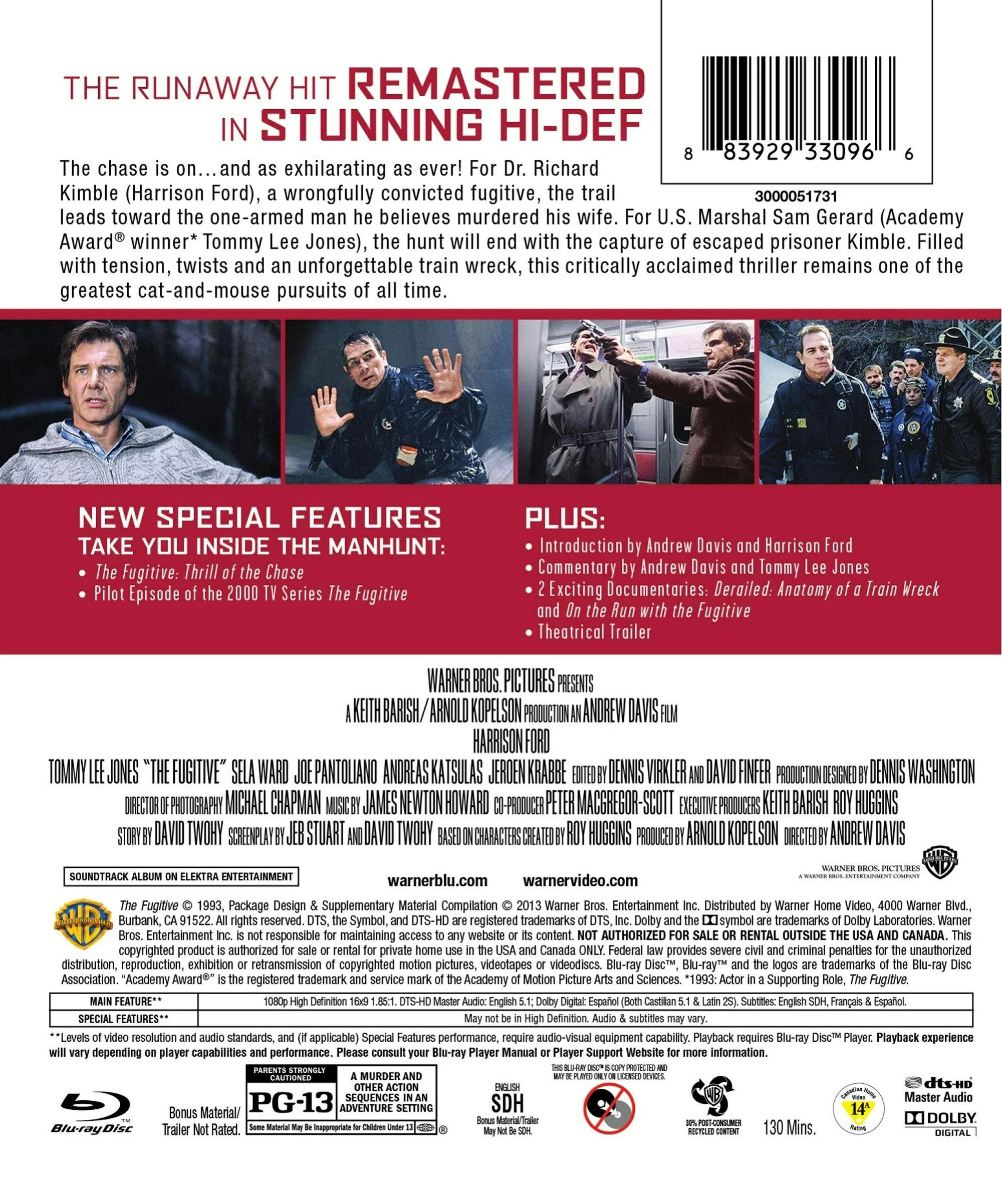 The Fugitive (20th Anniversary Edition) [Blu-ray] - Image 2