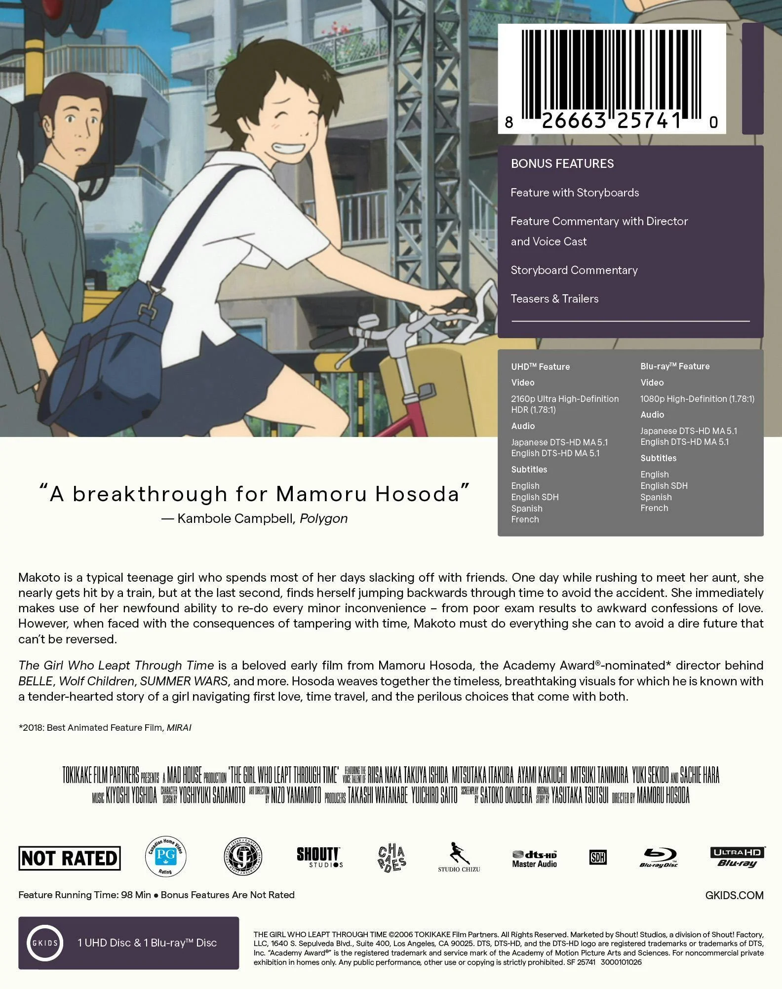 The Girl Who Leapt Through Time (Limited Edition 4K Ultra HD Steelbook + Blu-ray) [UHD] - Image 3