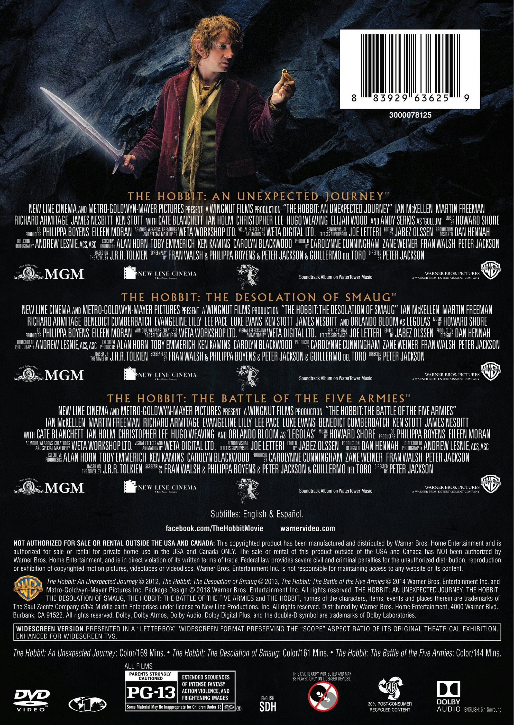 The Hobbit: Trilogy (Box Set) [DVD] - Image 2