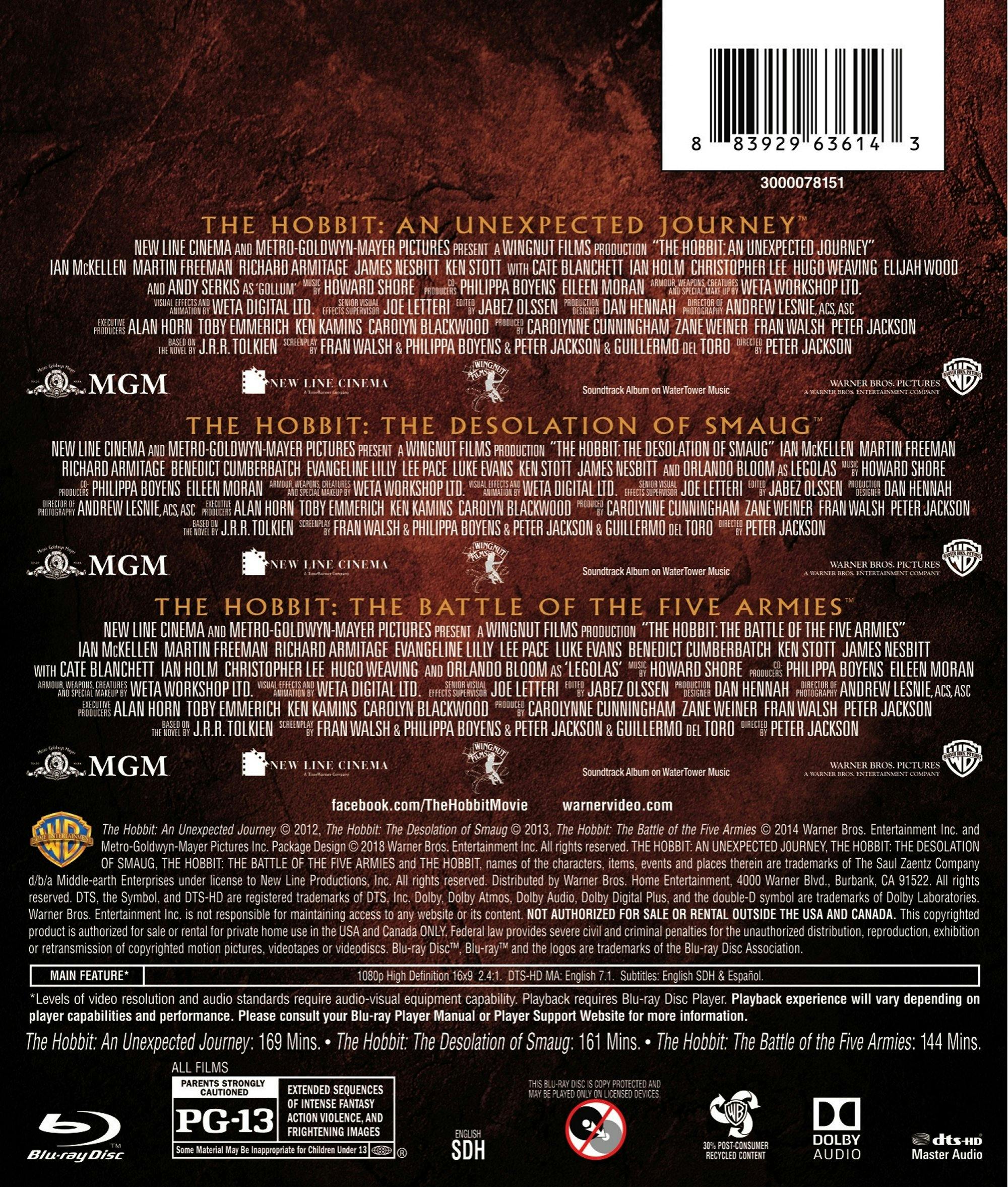 The Hobbit: Trilogy (Box Set) [Blu-ray] - Image 2