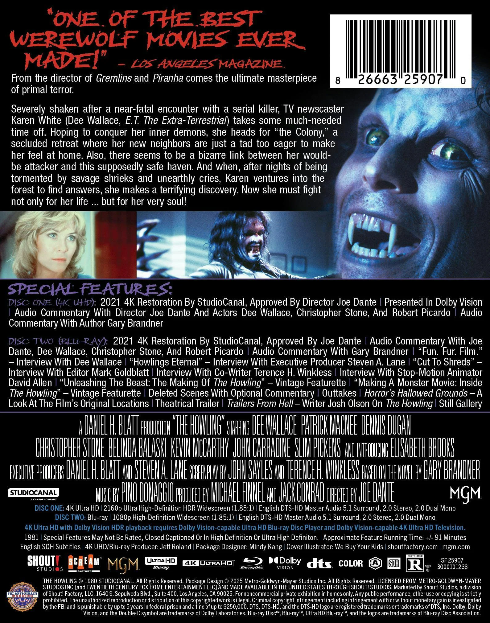 The Howling (Limited Edition 4K Steelbook + Blu-ray) [UHD] - Image 3