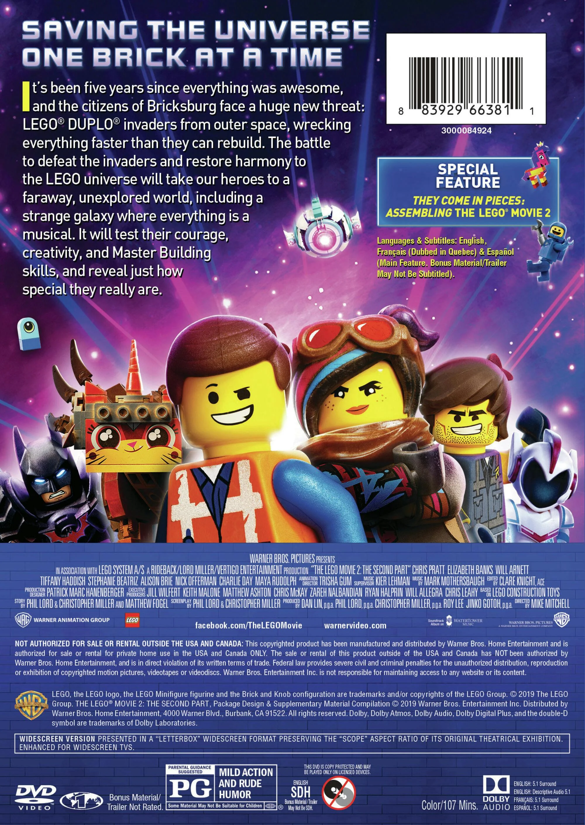 The LEGO Movie 2 [DVD] - Image 2