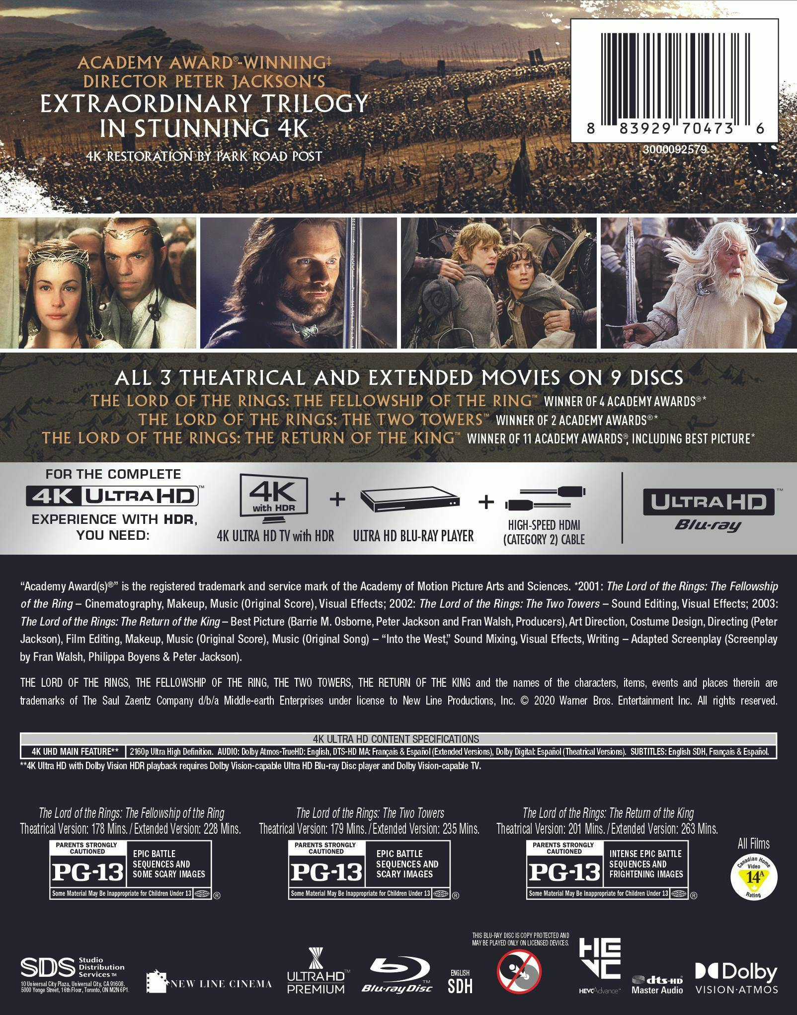 The Lord of the Rings Trilogy: Extended Editions (4K Ultra HD) [UHD] - Image 3