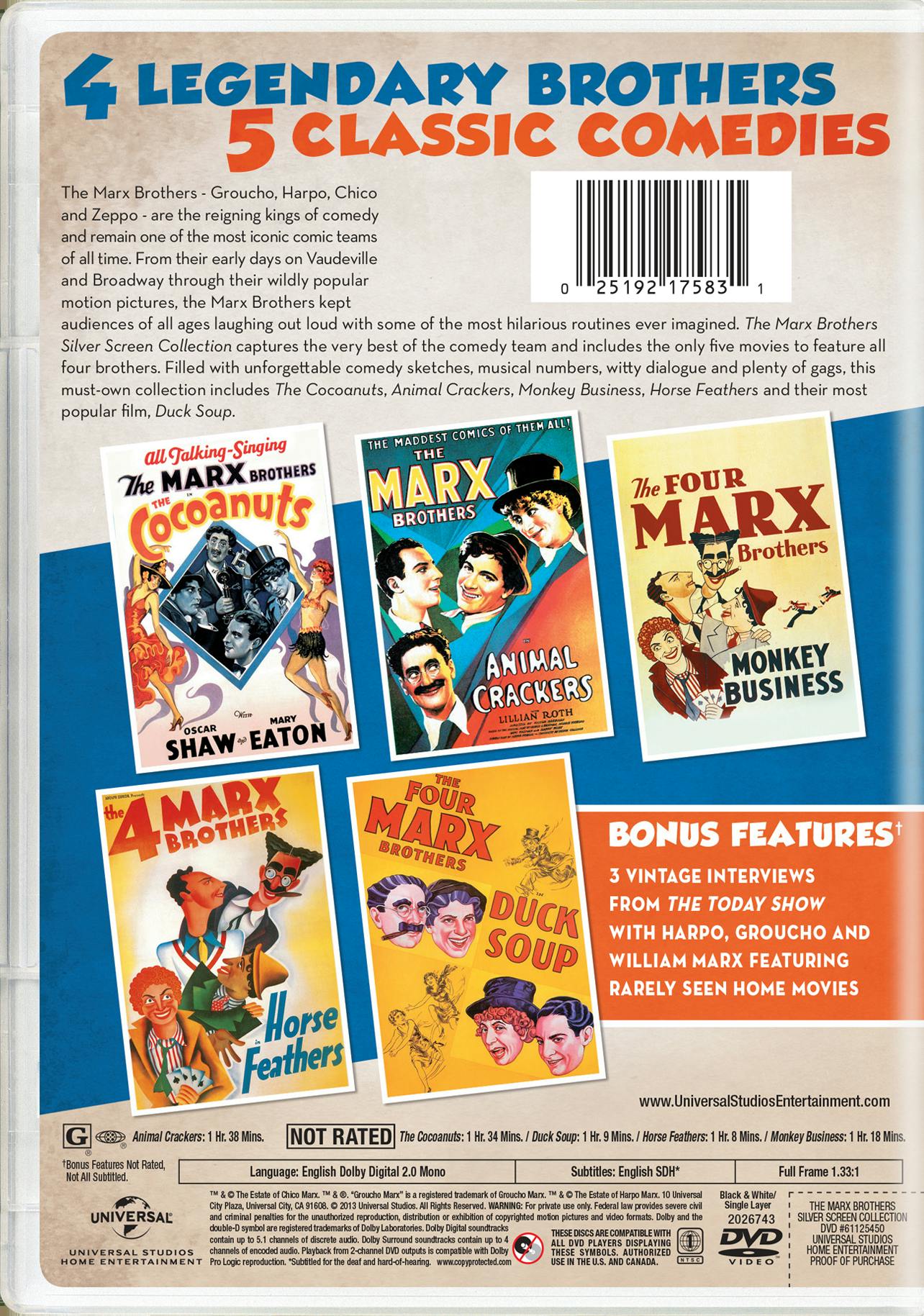 The Marx Brothers Silver Screen Collection (DVD Set) [DVD] - Image 2