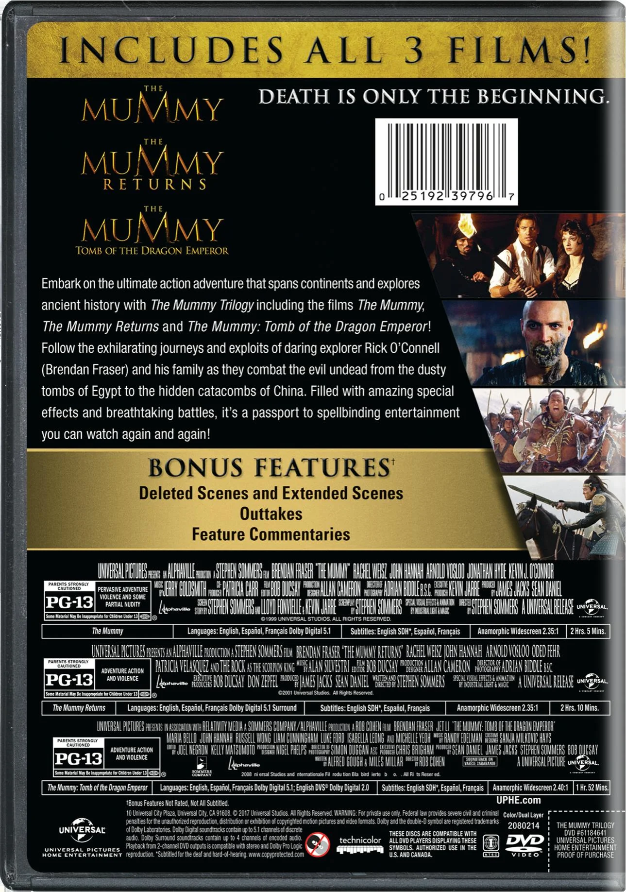 The Mummy Trilogy (2017) (DVD Set) [DVD] - Image 2