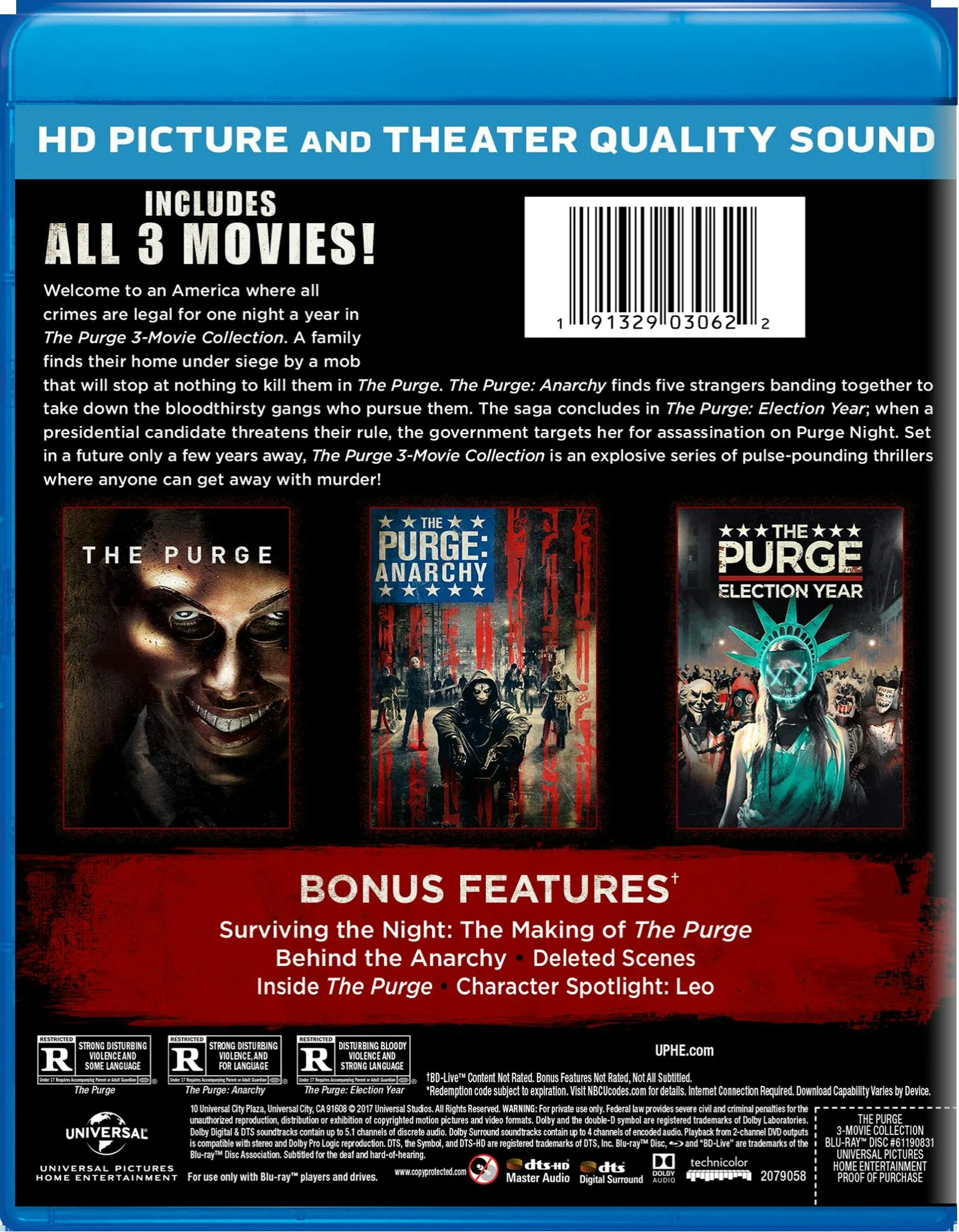 The Purge: 3-movie Collection [Blu-ray] - Image 2