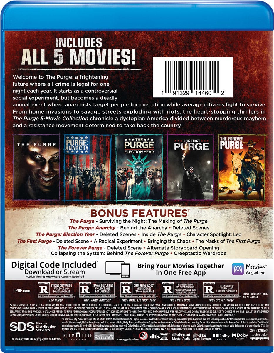 The Purge: 5-movie Collection (Box Set) [Blu-ray] - Image 3