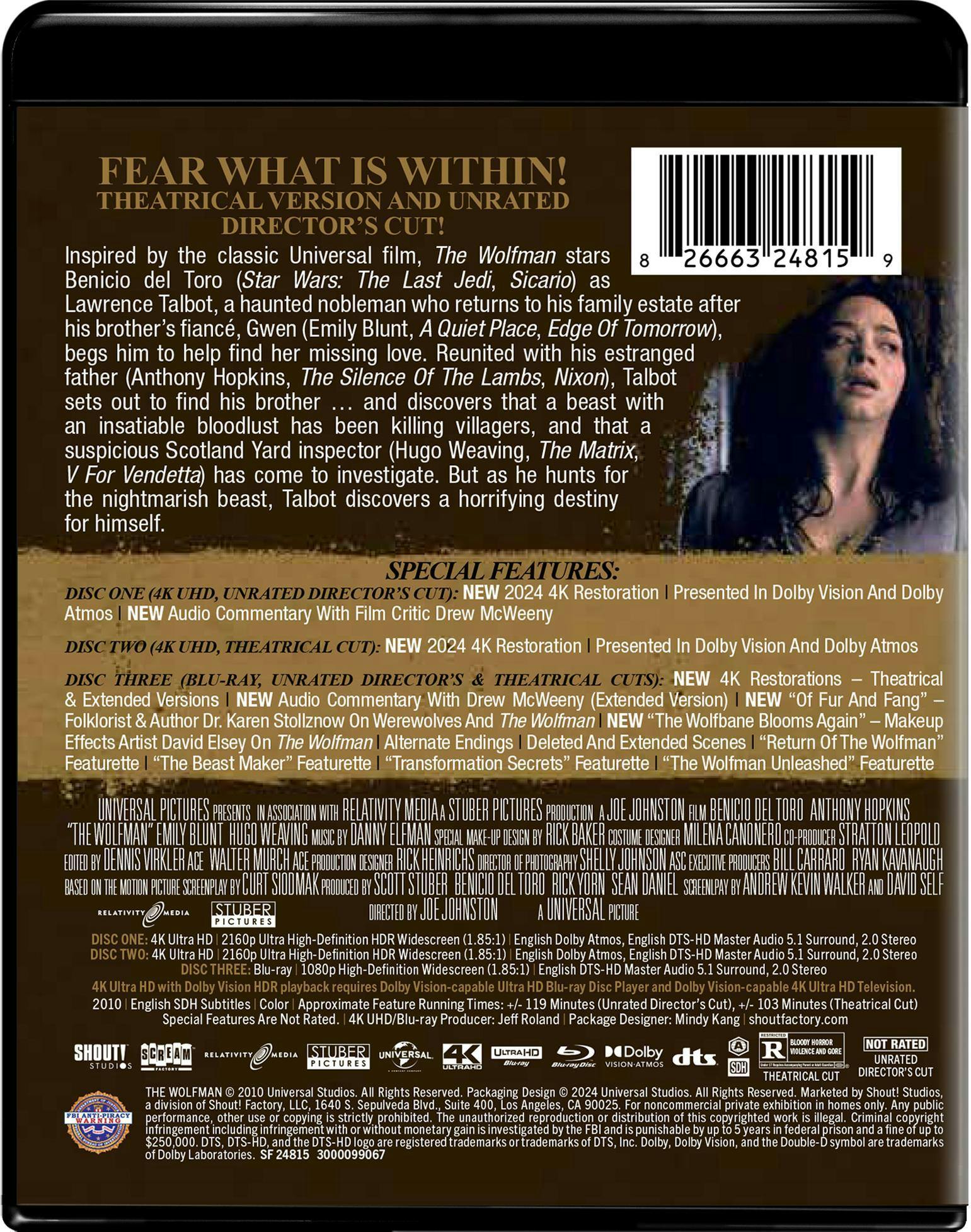 The Wolfman (2010) - Collector's Edition (4K Ultra HD + Blu-ray) [UHD] - Image 3