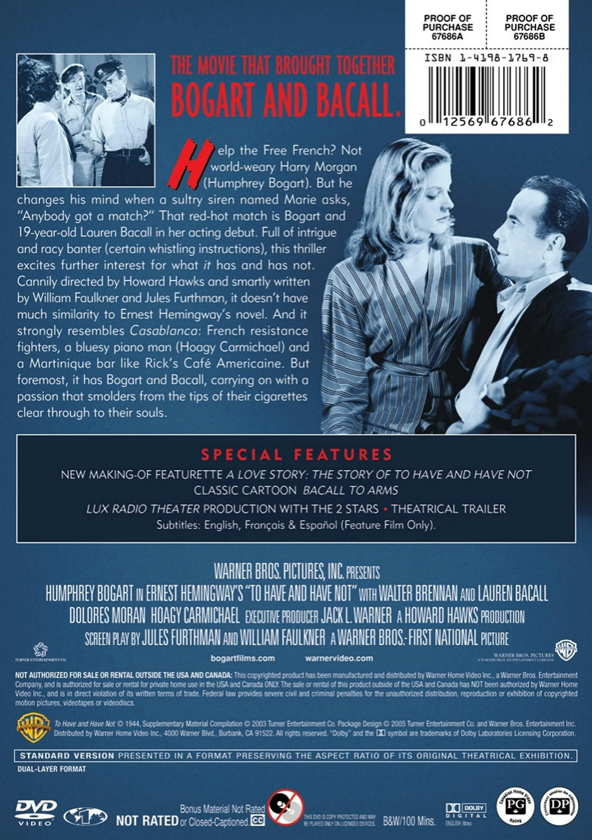To Have and Have Not [DVD] - Image 2