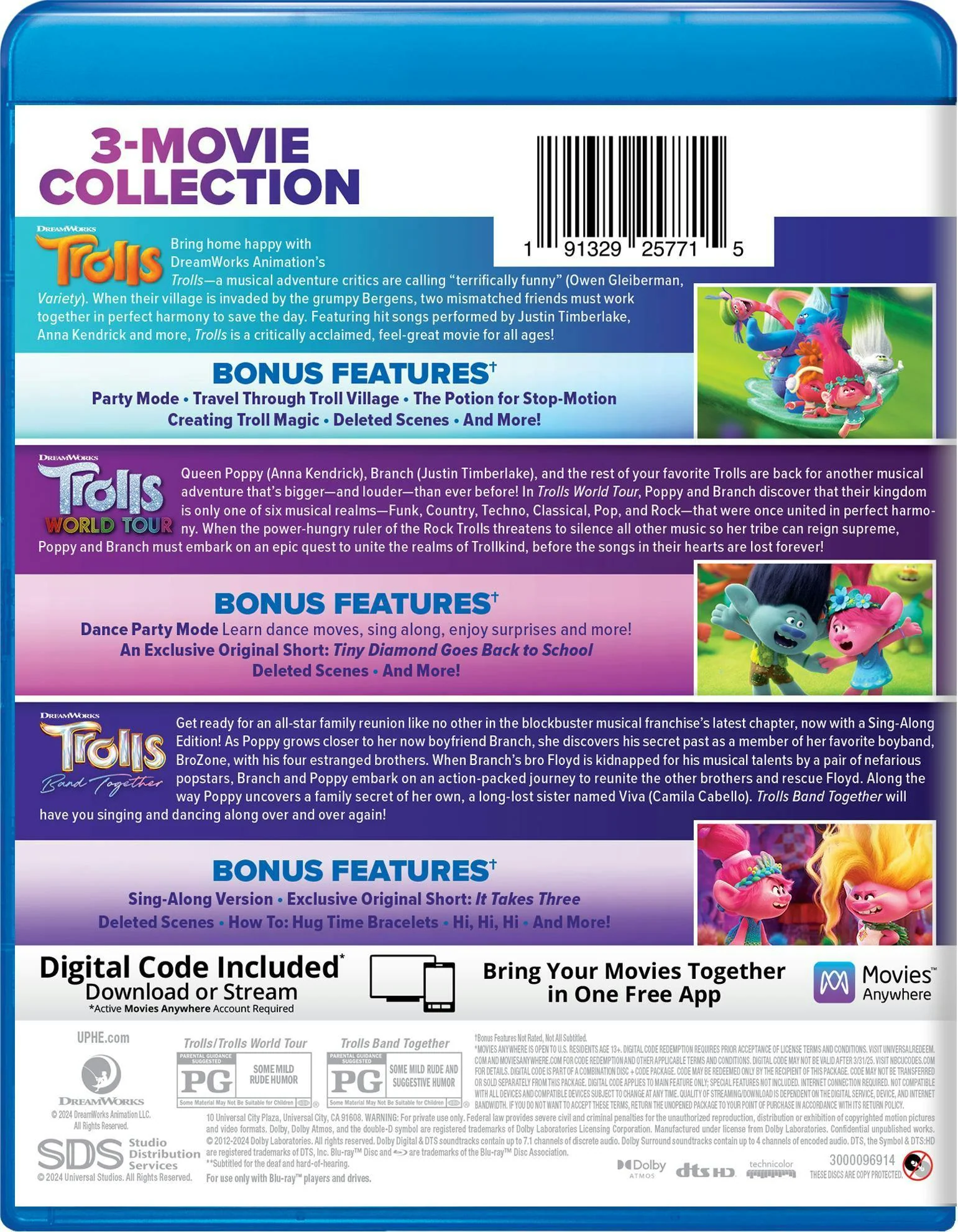Trolls: 3-movie Collection [Blu-ray] - Image 3