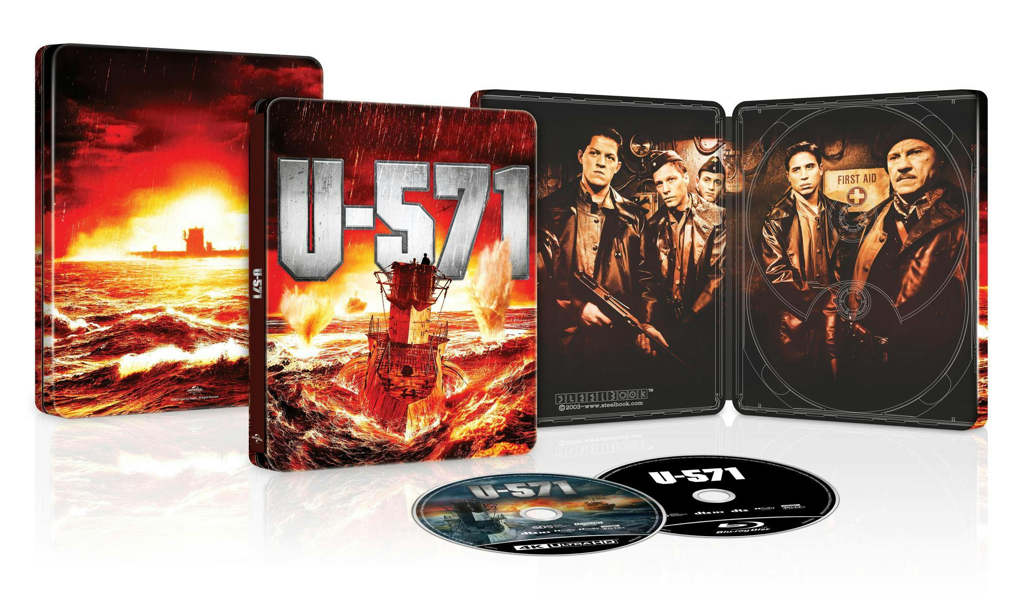 U-571 - 25th Anniversary Limited Edition Steelbook 4K Ultra HD + Blu-ray + Digital (Limited Edition 4K Ultra HD Steelbook + Blu-ray + Digital) [UHD] - Image 4