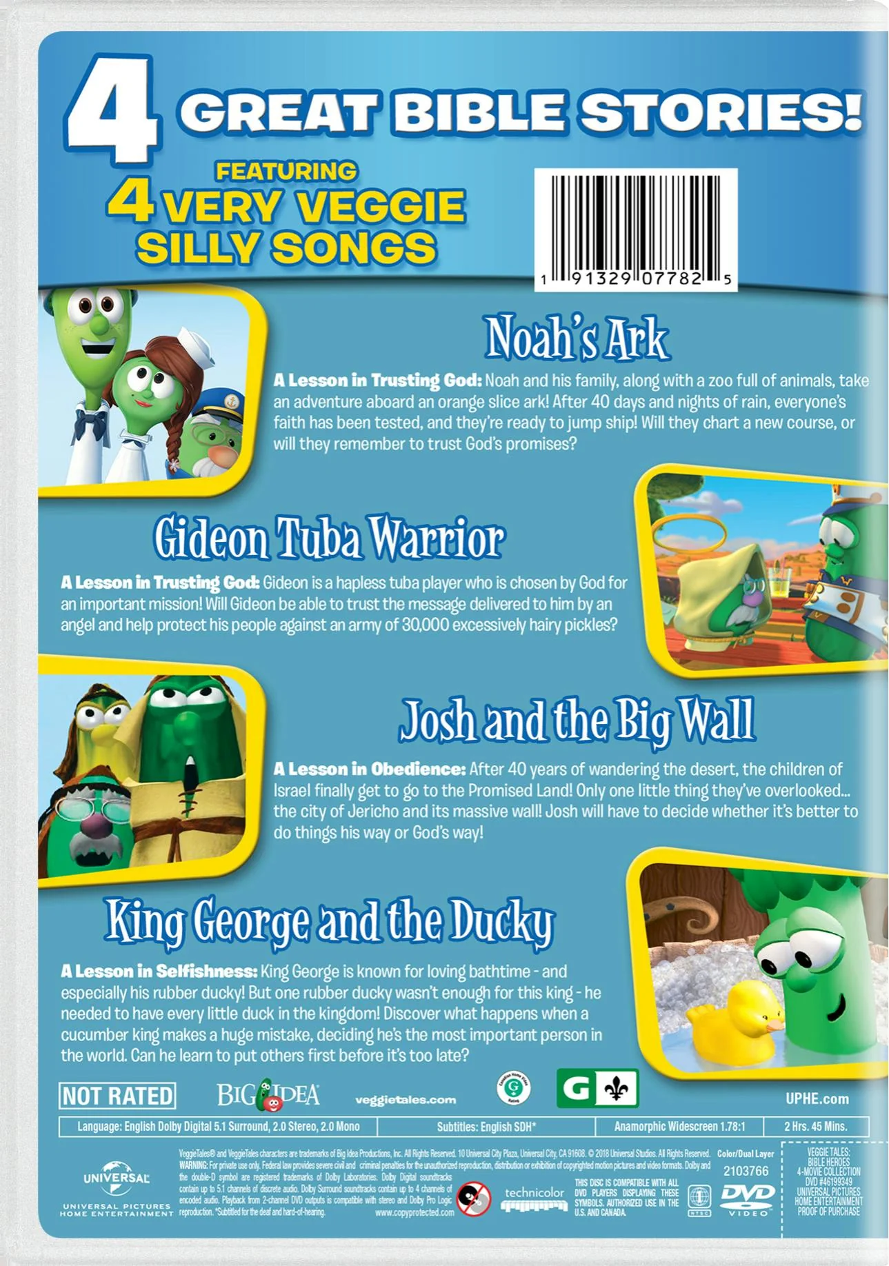 VeggieTales: Bible Heroes - 4-Movie Collection 2 (DVD Set) [DVD] - Image 2