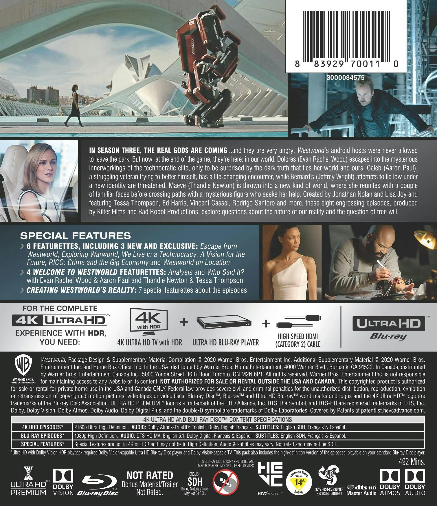 Westworld: S3: The New World (4K Ultra HD + Blu-ray) [UHD] - Image 3