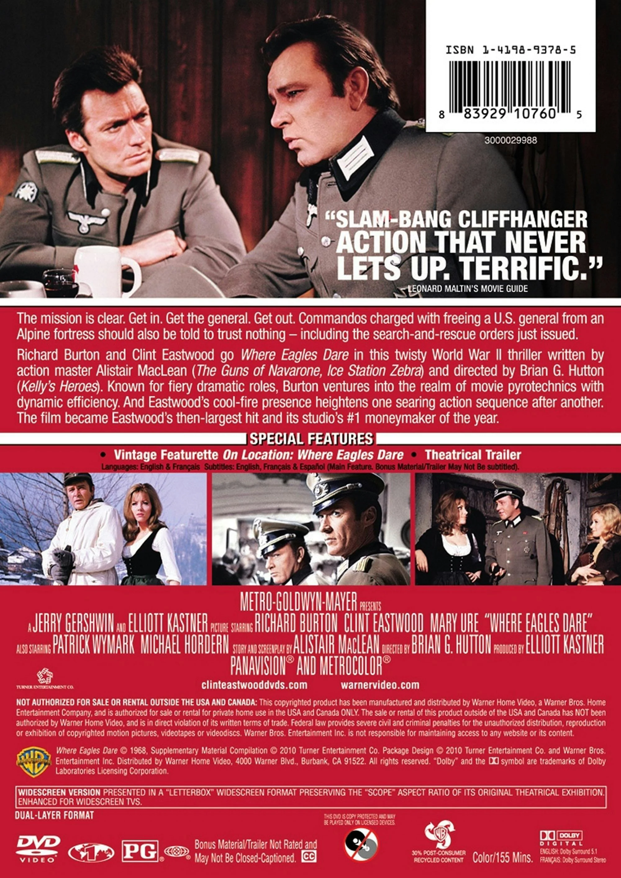 Where Eagles Dare (DVD New Packaging) [DVD] - Image 3