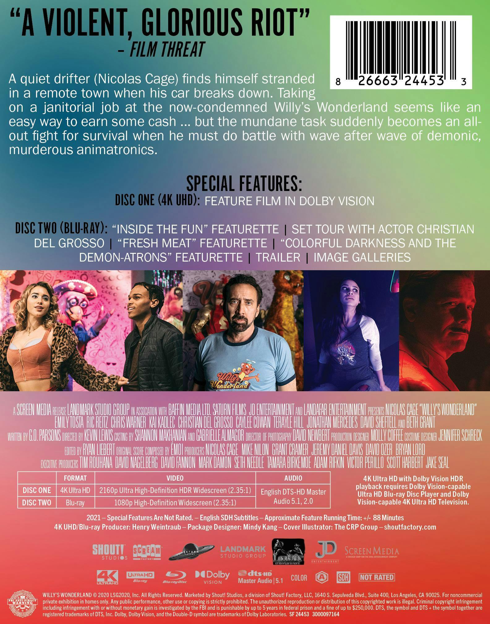 Willy's Wonderland [Limited Edition Steelbook] [UHD] - Image 3