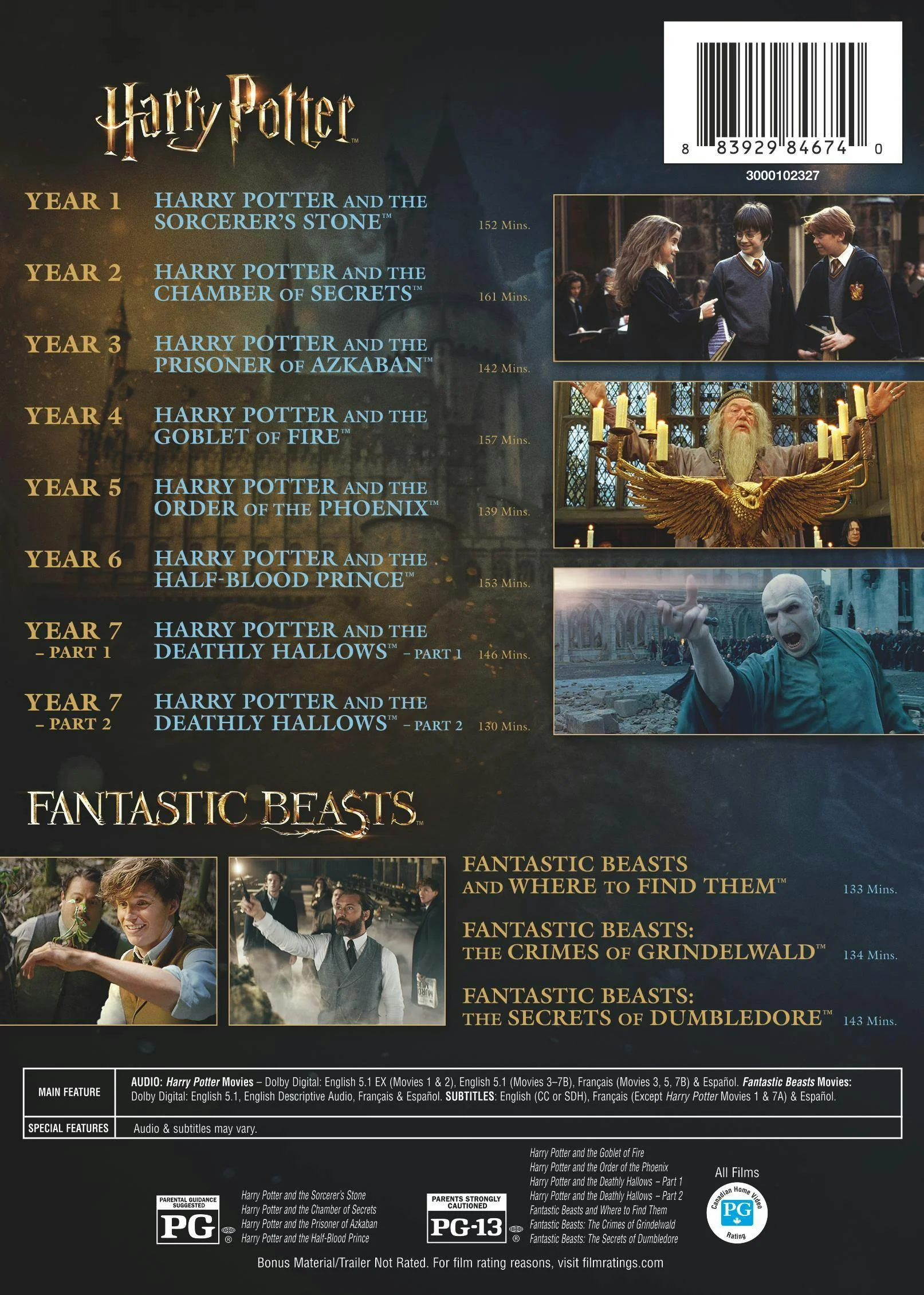 Wizarding World 11-Film Collection [DVD] - Image 3