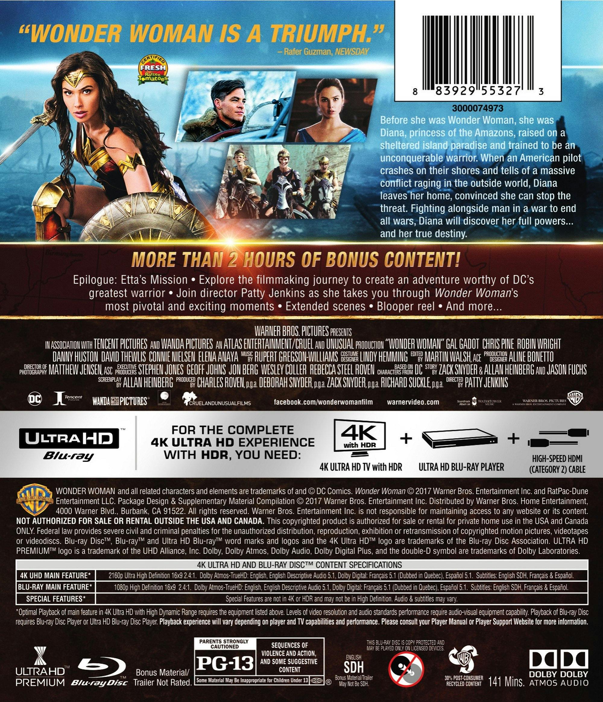 Wonder Woman (4K Ultra HD + Blu-ray) [UHD] - Image 2